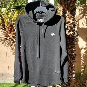 Mentality Womens Small Black Pullover Hoodie with Small White Logo